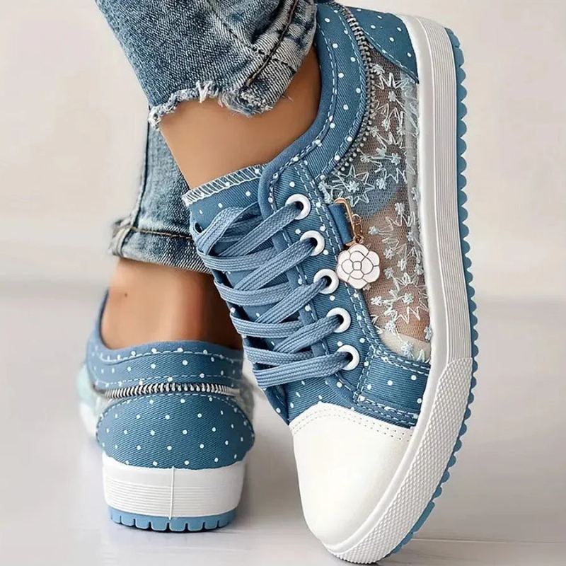 Daisy Lace Polka Dot Trainers