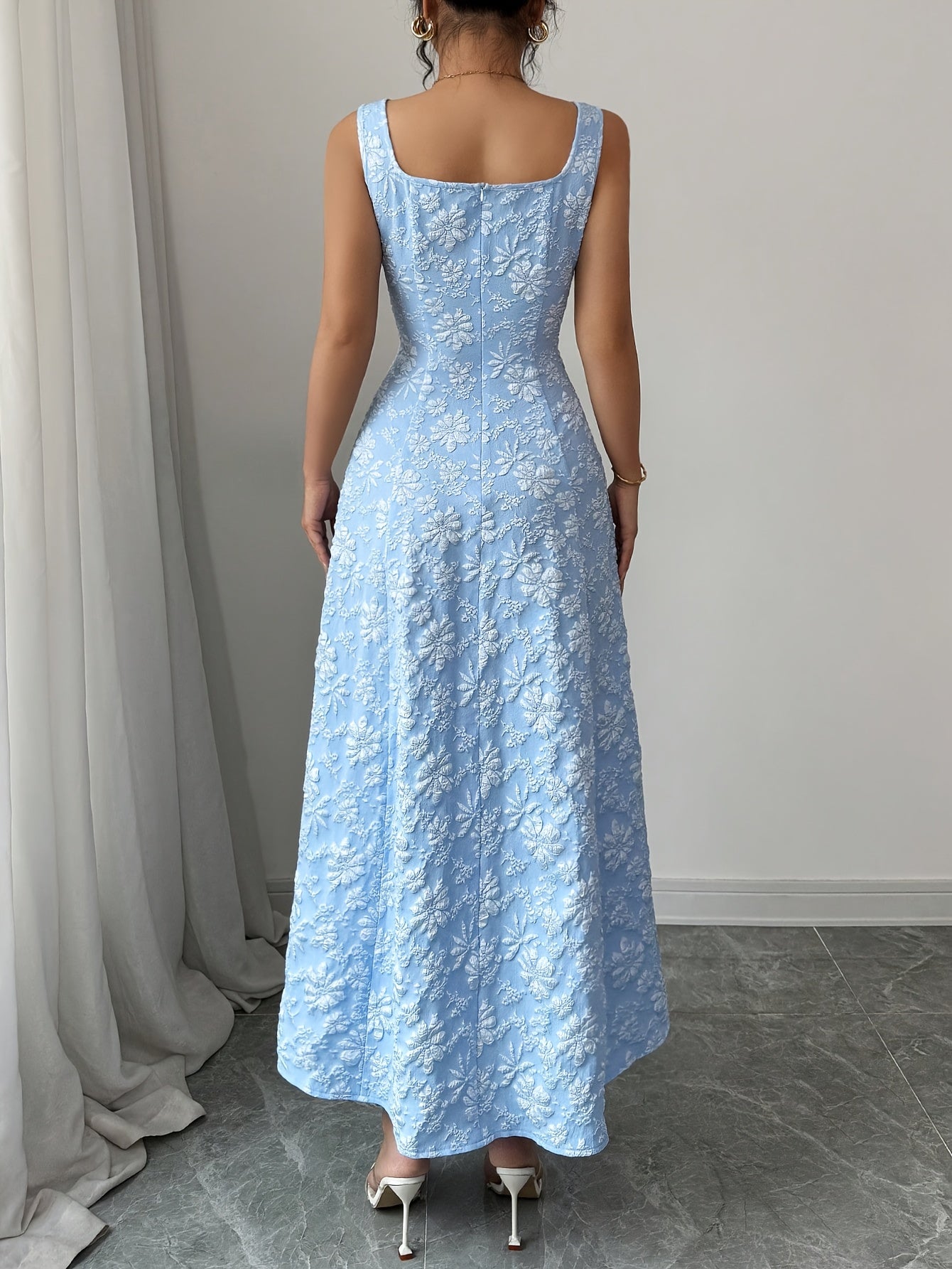 Elowen Bloom Square Neck Dress (almost Sold Out)