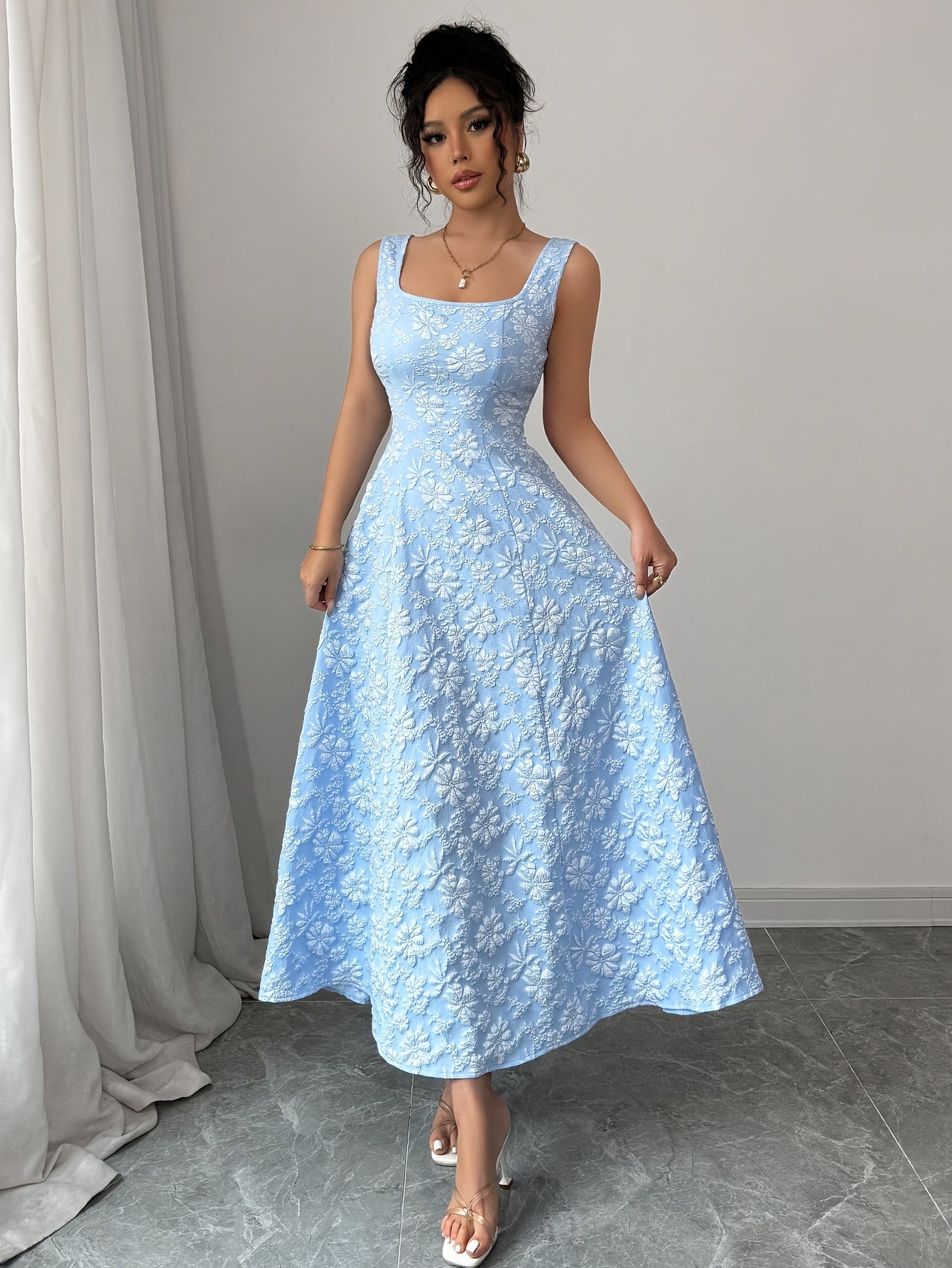 Elowen Bloom Square Neck Dress (almost Sold Out)