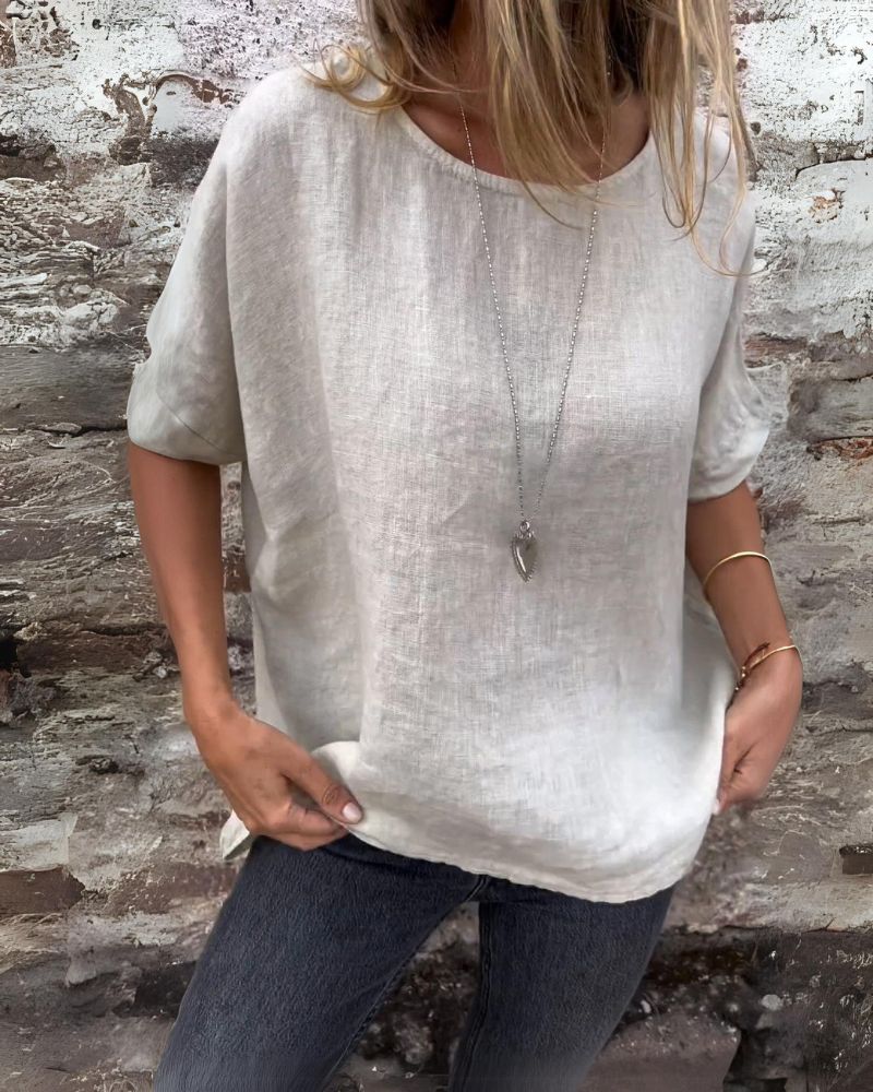Wren – Rolled Sleeve Relaxed Top – Women’s fashion piece