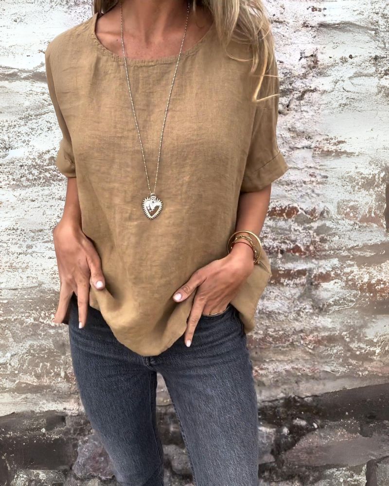 Wren – Rolled Sleeve Relaxed Top – Women’s fashion piece