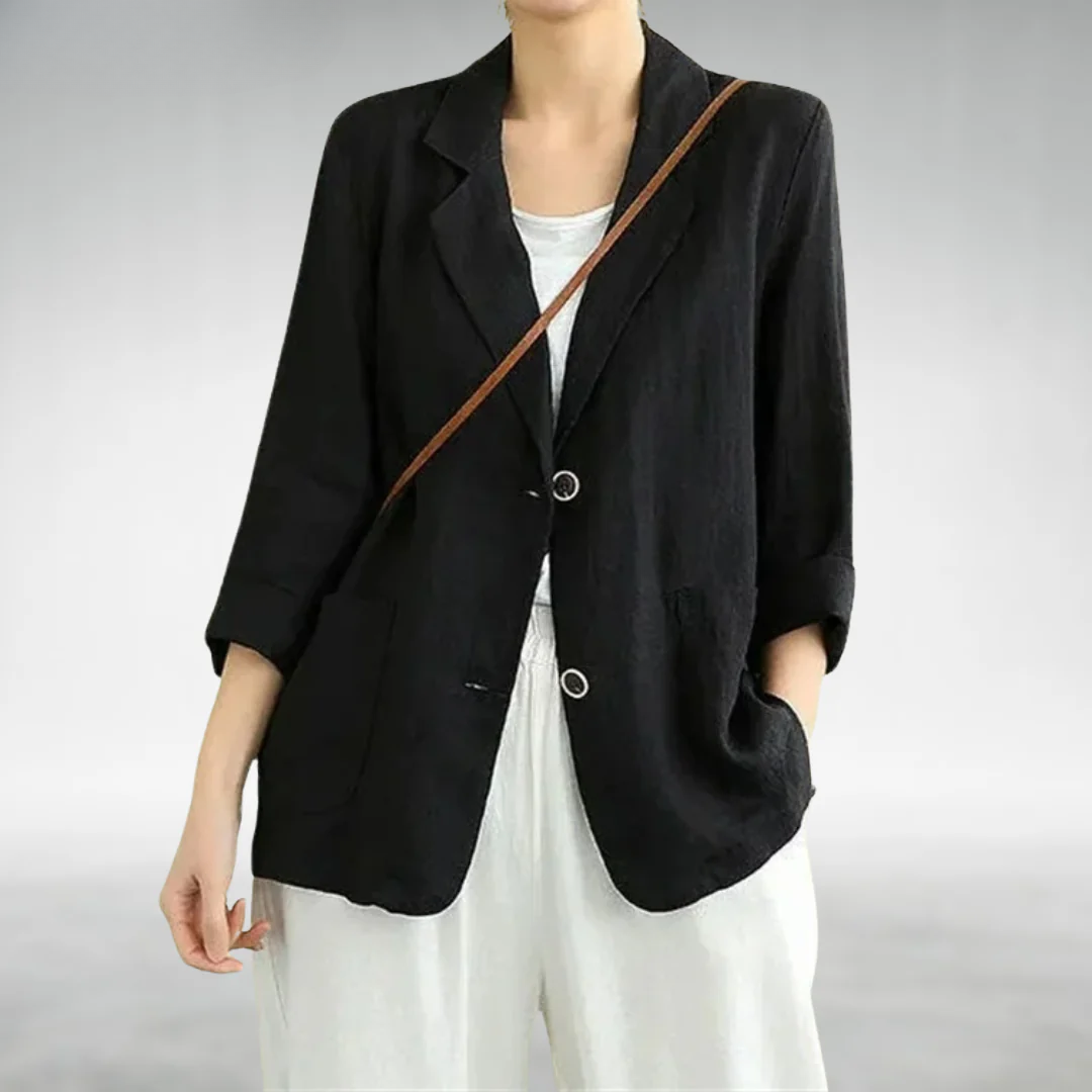Nereida Simple Retro Long Sleeve Coat – Women’s fashion piece