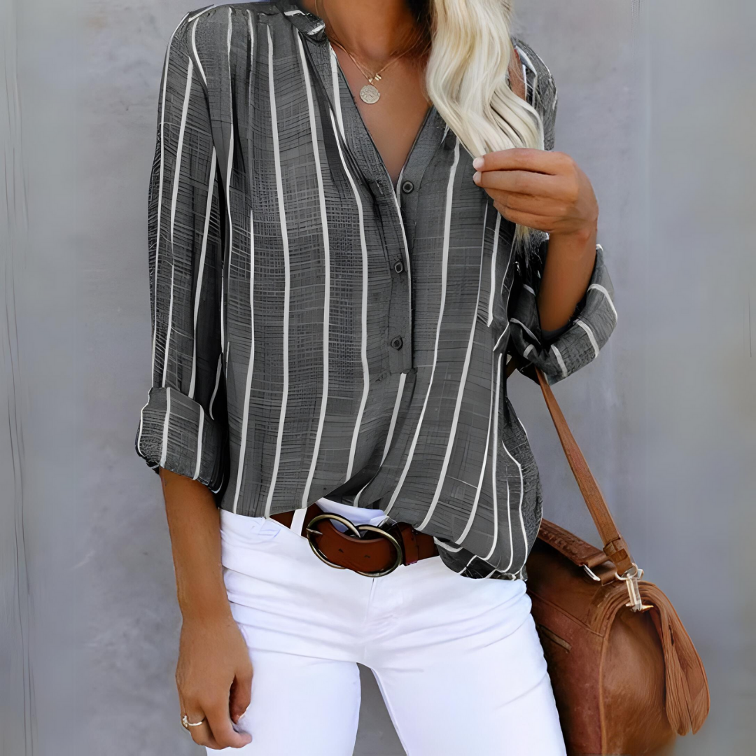 Raya Striped Relaxed Fit Blouse