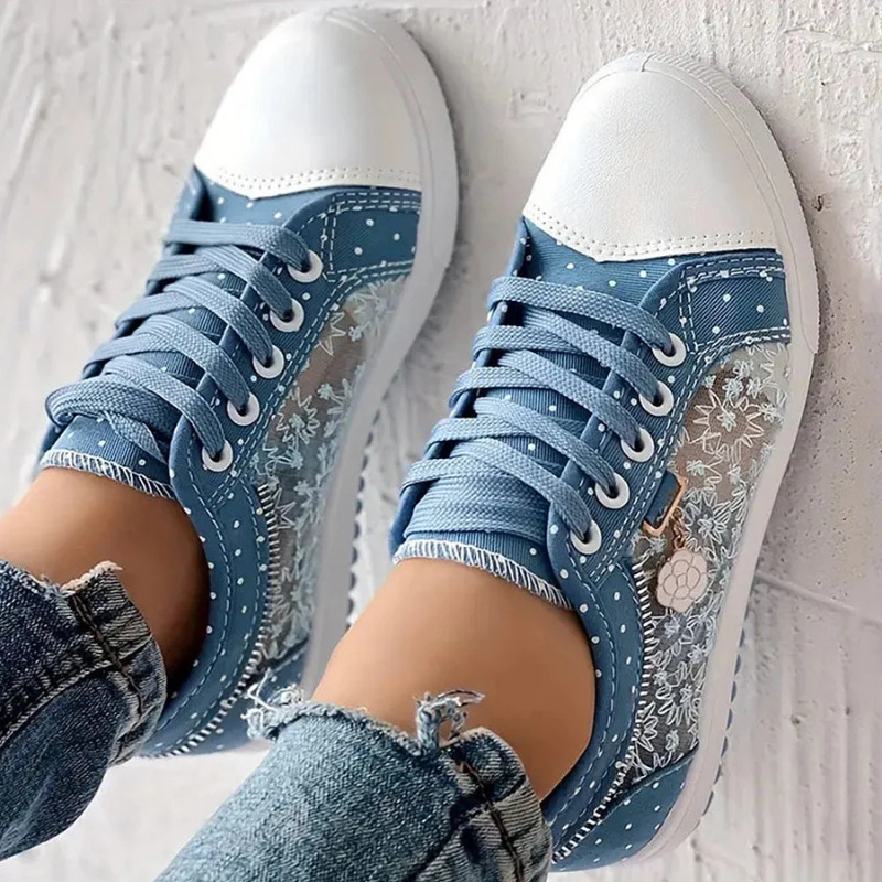 Daisy Lace Polka Dot Trainers