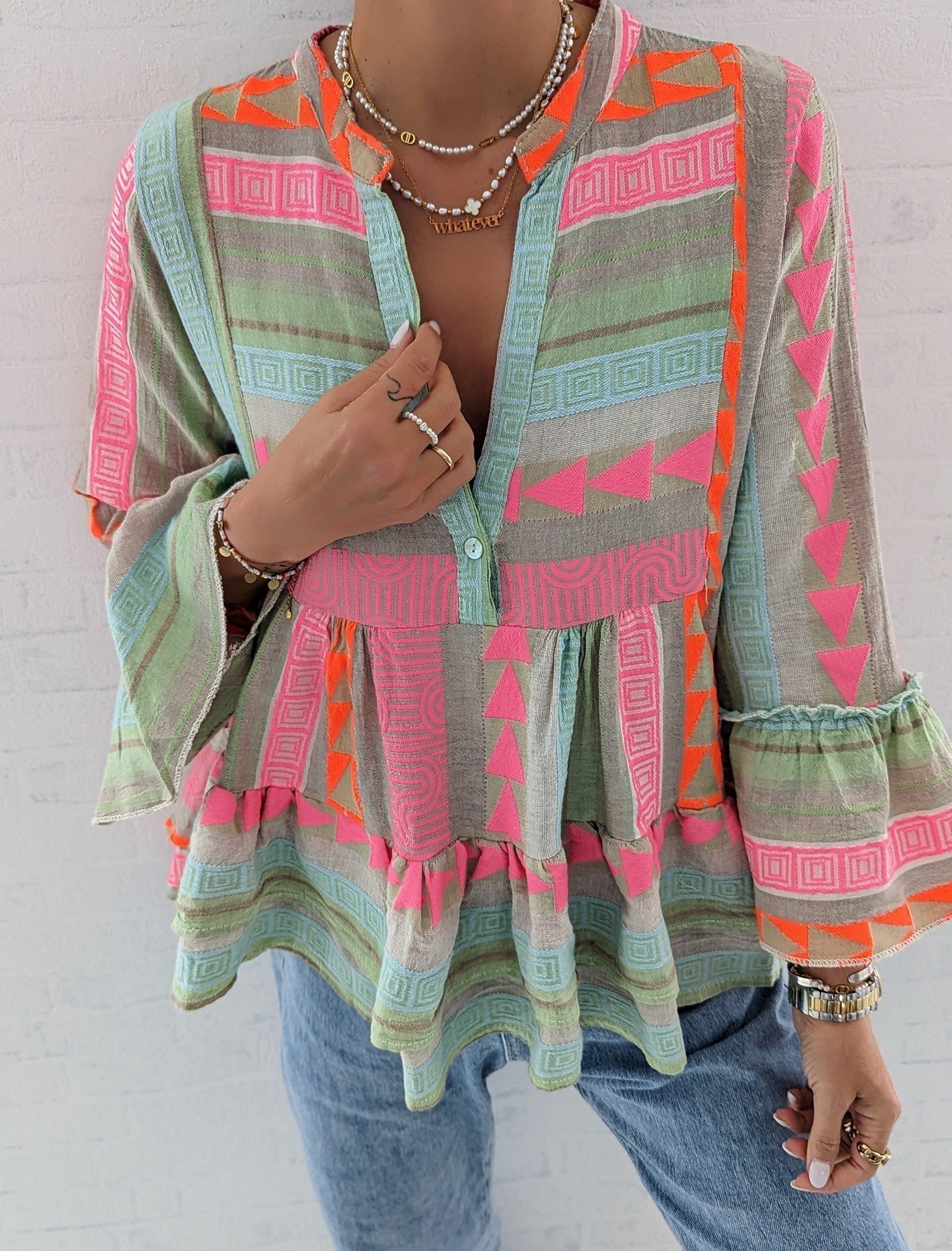 Isola Fashion Ruffle Sleeve Loungewear Top