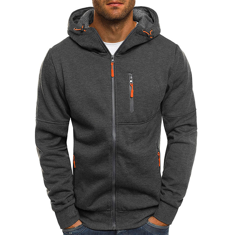 Daniel™ - Men's Hoodie | Zippered Hood with Fleece