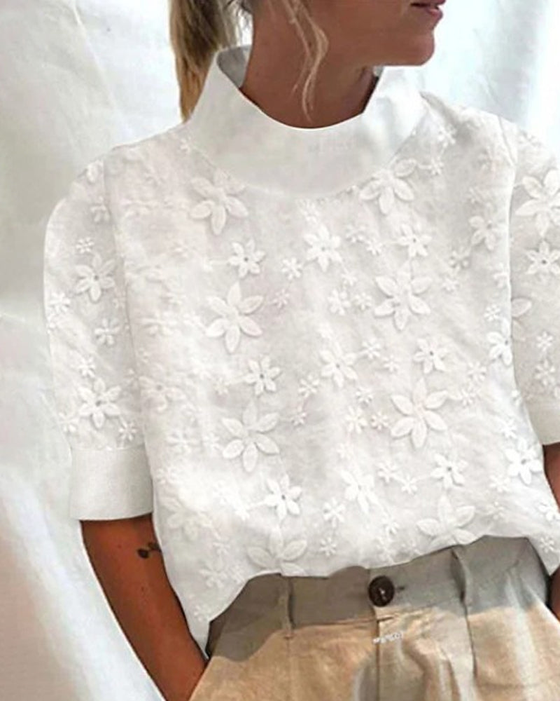 Elise Floral Textured Blouse – Women’s fashion piece