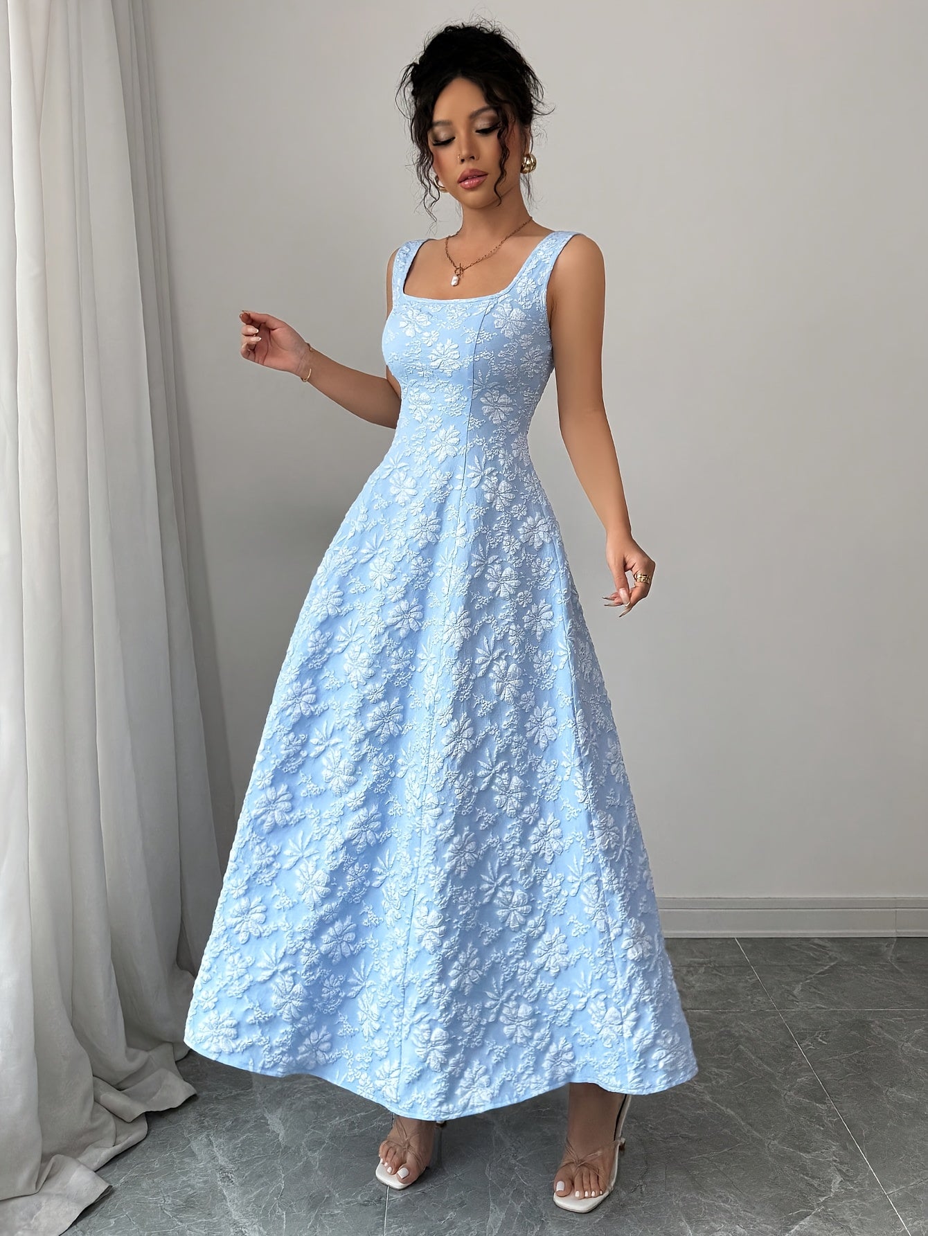 Elowen Bloom Square Neck Dress (almost Sold Out)