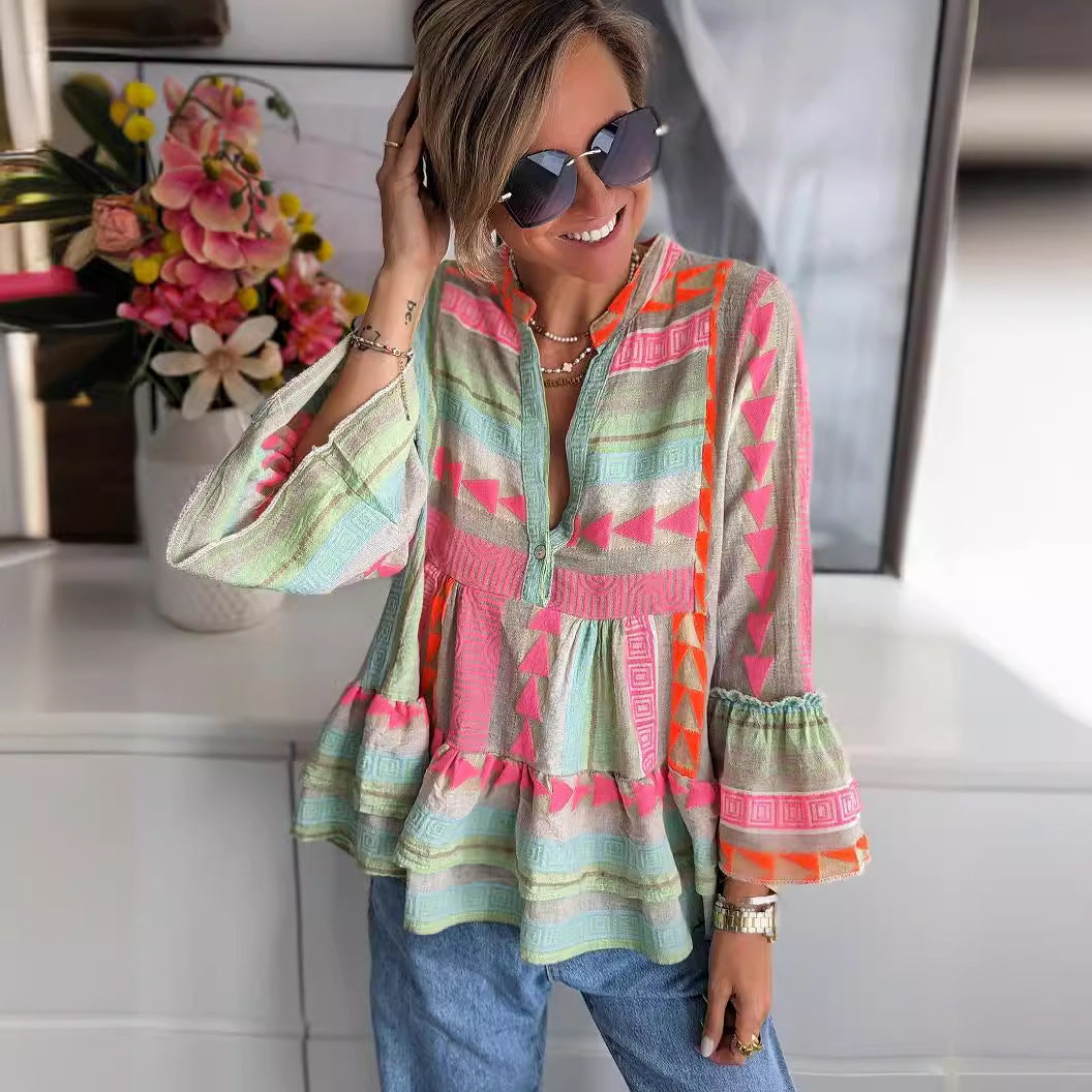 Isola Fashion Ruffle Sleeve Loungewear Top – Women’s fashion piece