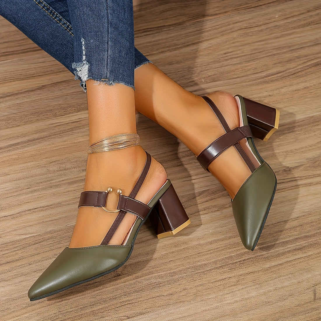 Camilla – Dual Strap Comfort Heel – Women’s fashion piece