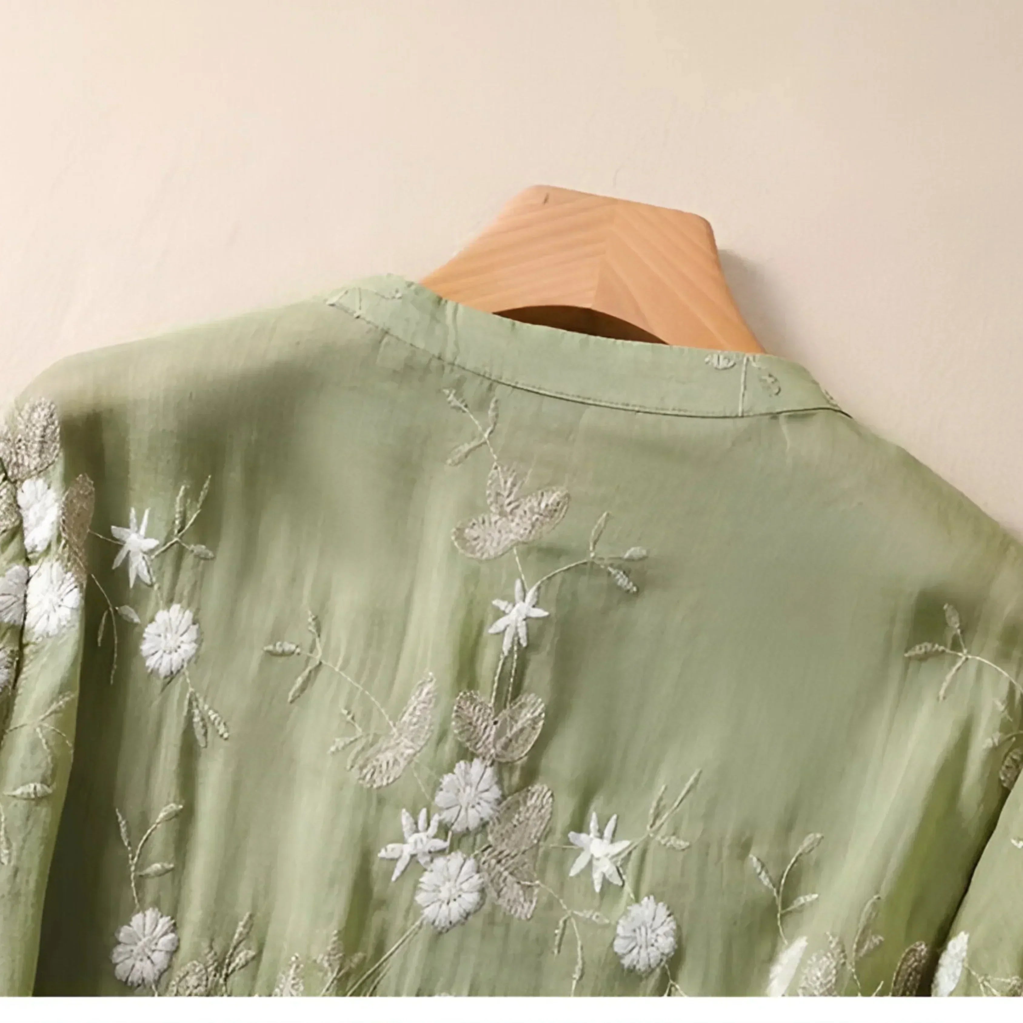 Celeste Embroidered Cotton Blouse