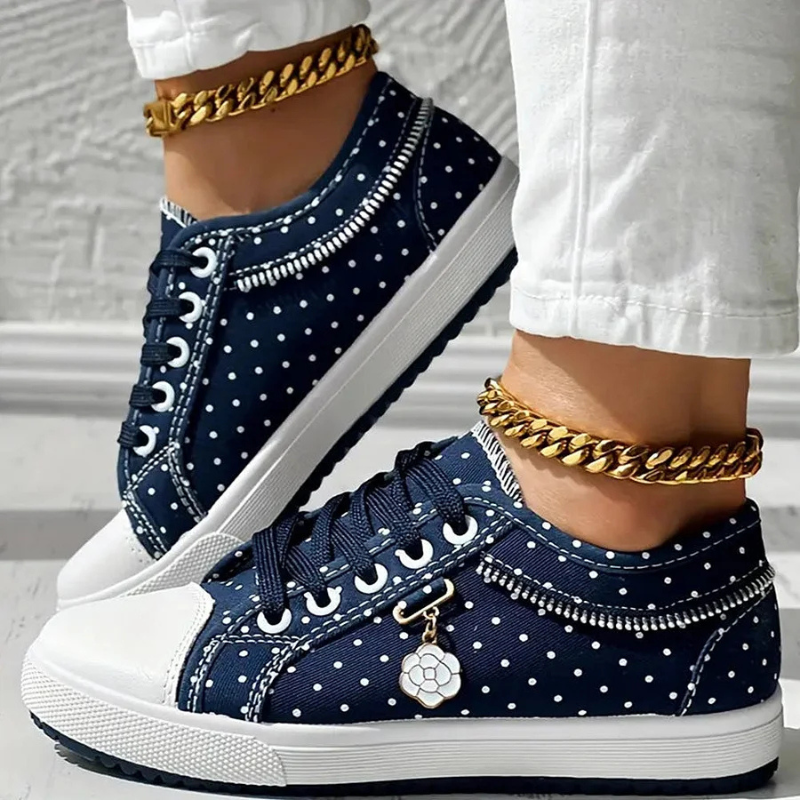 Daisy Lace Polka Dot Trainers