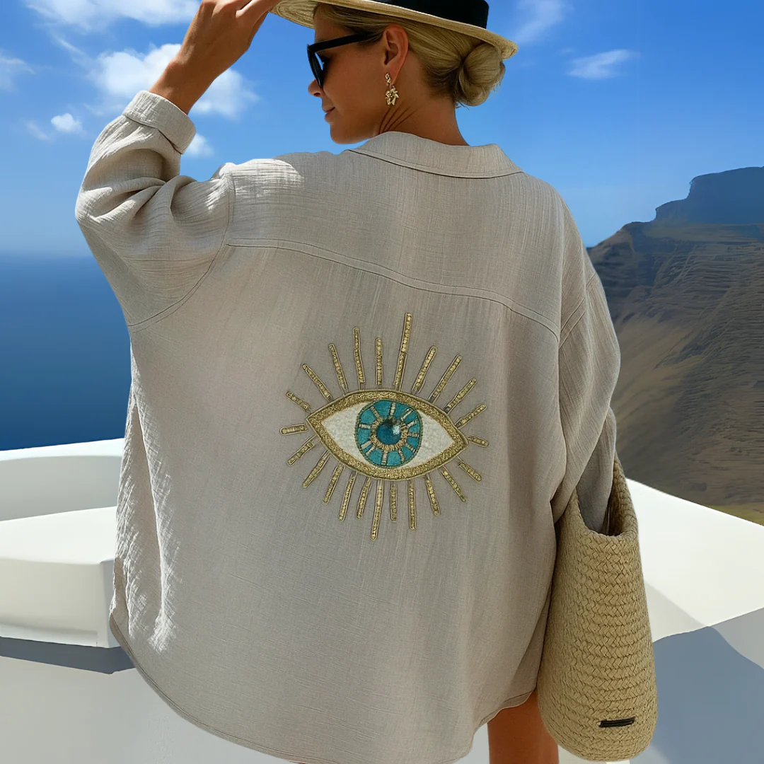 Santorini Eye Linen Shirt