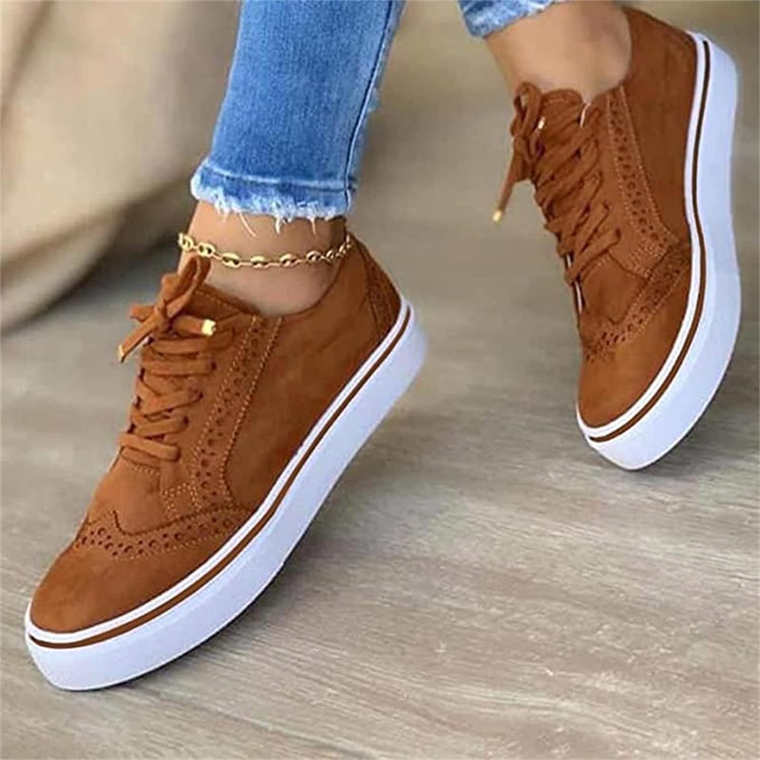 Livia Brogue Platform Sneakers