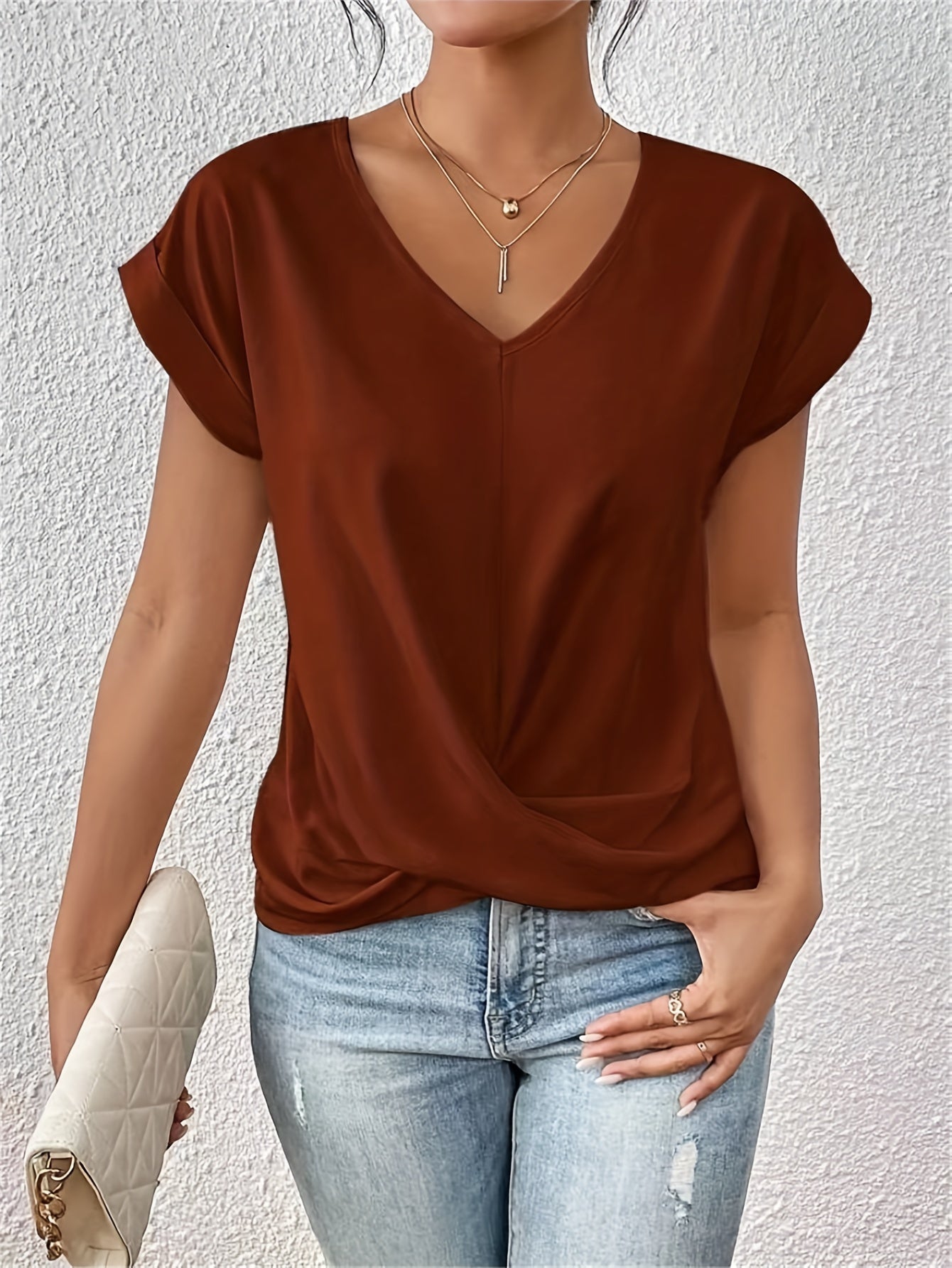 Sarah Elegant V Neck Summer Top