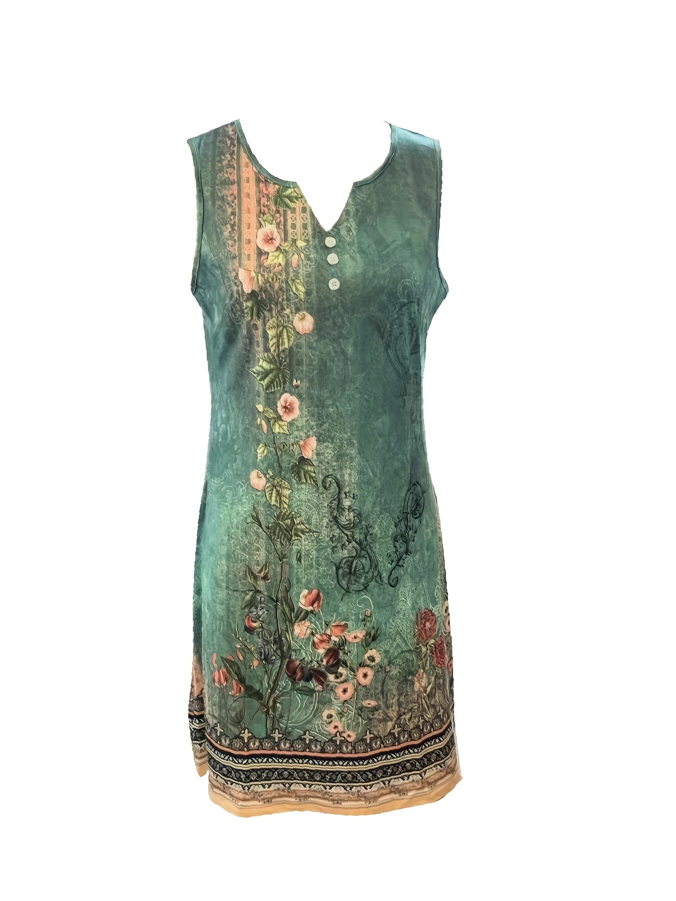 Harmoni Floral Print Notched Dress