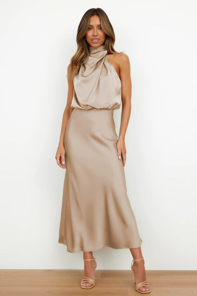 Verona Long Satin Dress
