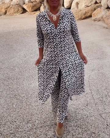 Evelyn Chic Geometric Two Piece Set – Women’s fashion piece