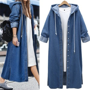 Marla Cove – Longline Hooded Denim Jacket – Women’s fashion piece