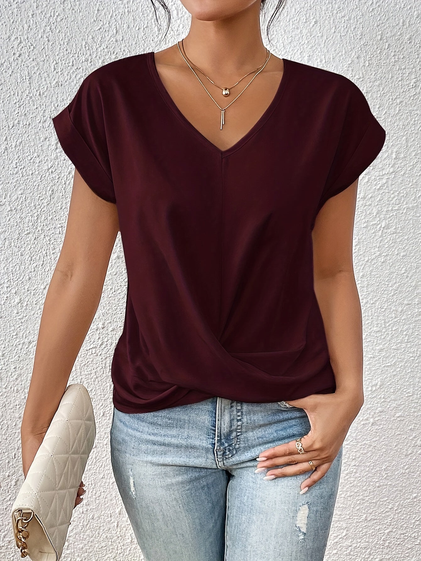 Sarah Elegant V Neck Summer Top
