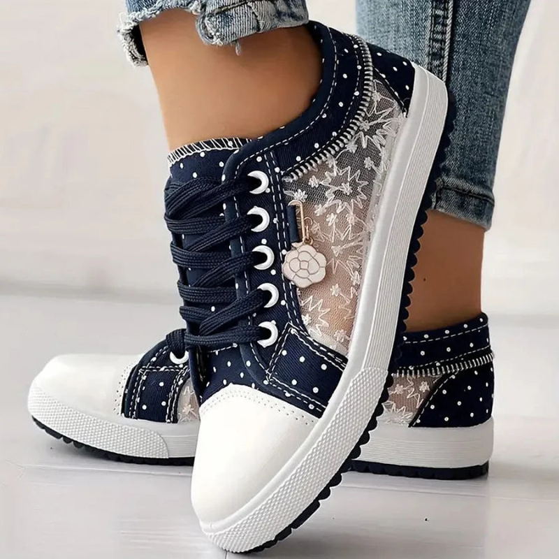 Daisy Lace Polka Dot Trainers