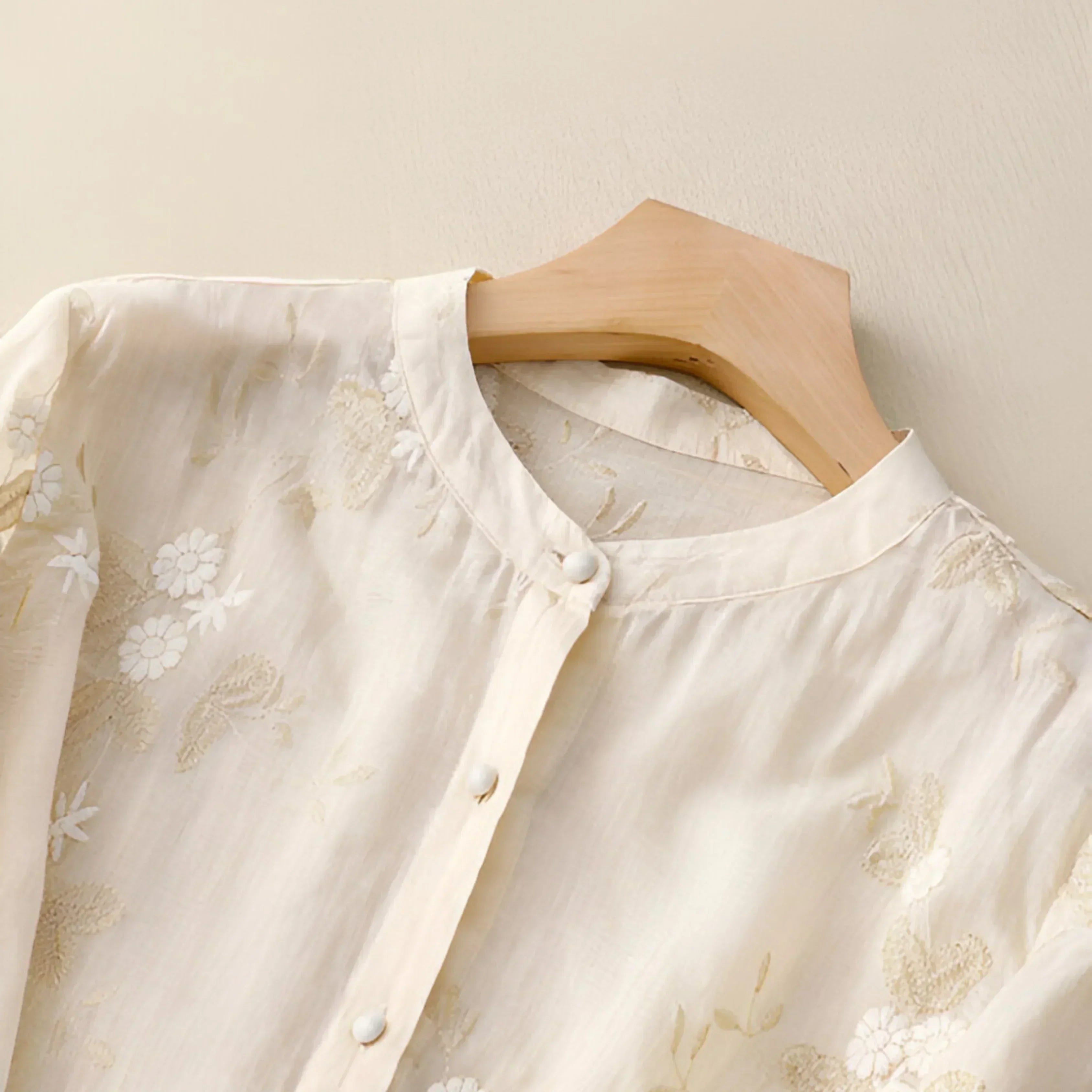 Celeste Embroidered Cotton Blouse