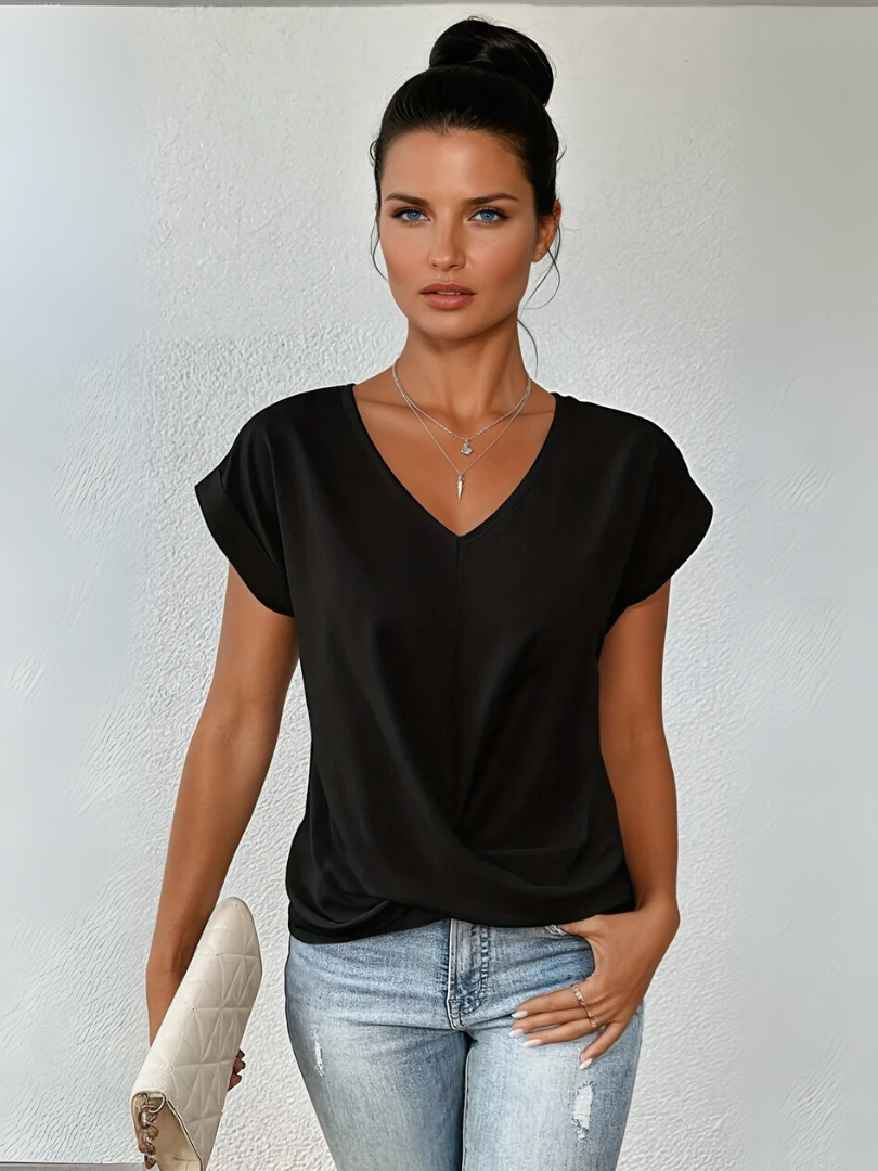 Sarah Elegant V Neck Summer Top – Women’s fashion piece