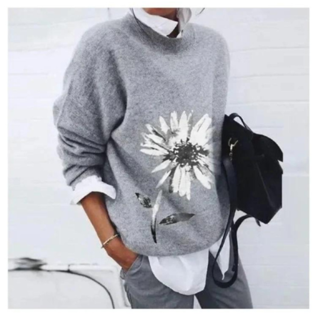 Wilma | Women's Floral Casual Sweater – Women’s fashion piece