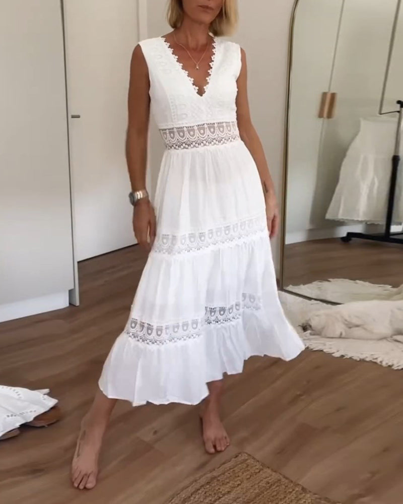 Kim | Elegance In Lace V Neck Dress (almost Gone) – Women’s fashion piece