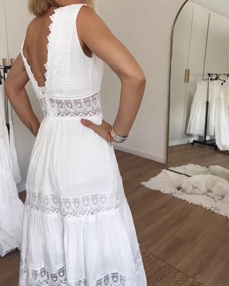 Kim | Elegance In Lace V Neck Dress (almost Gone) – Women’s fashion piece