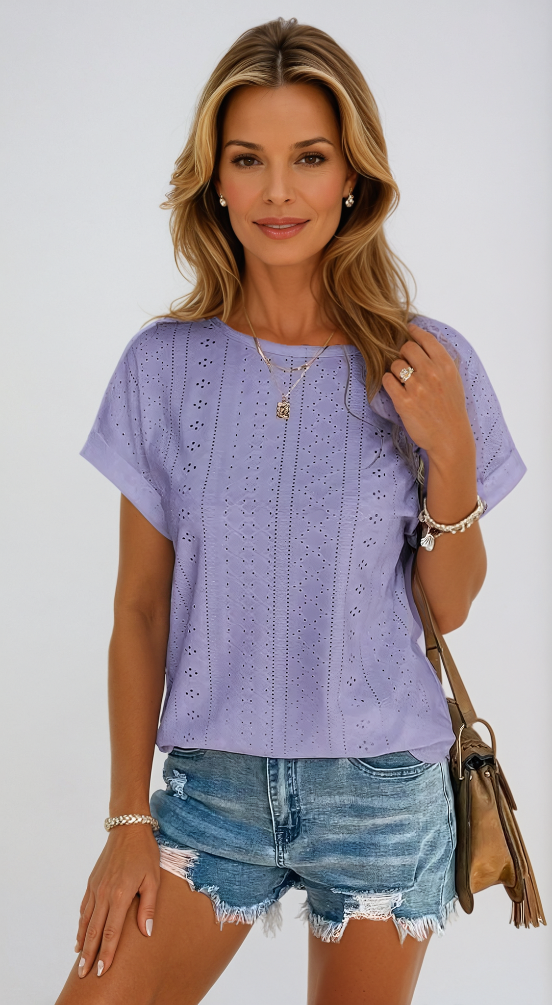 Vespera Women’s Casual Solid Knitted Top