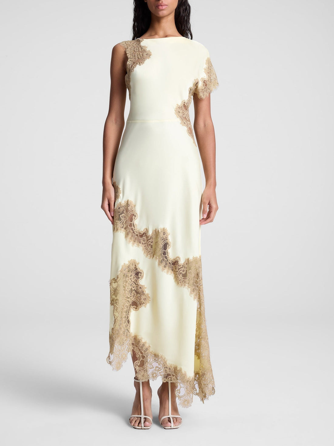 Satin And Lace Maxi Dress – Women’s fashion piece