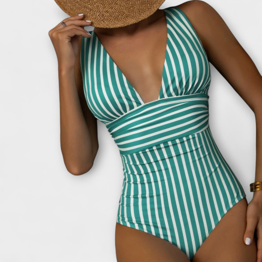 Elena Striped One Piece Swimsuit – Women’s fashion piece