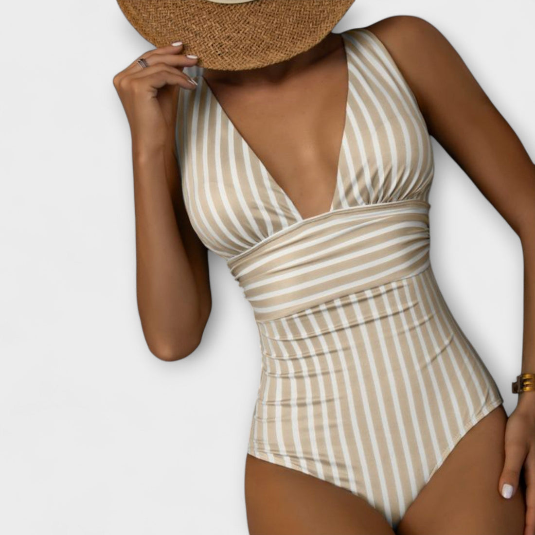 Elena Striped One Piece Swimsuit – Women’s fashion piece