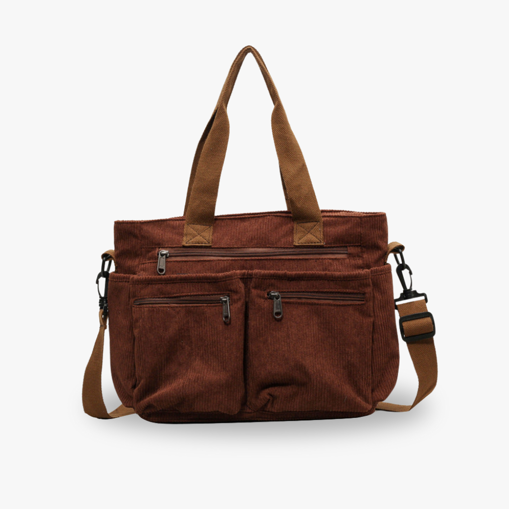 Elara™ | Cord Shoulder Bag – Women’s fashion piece
