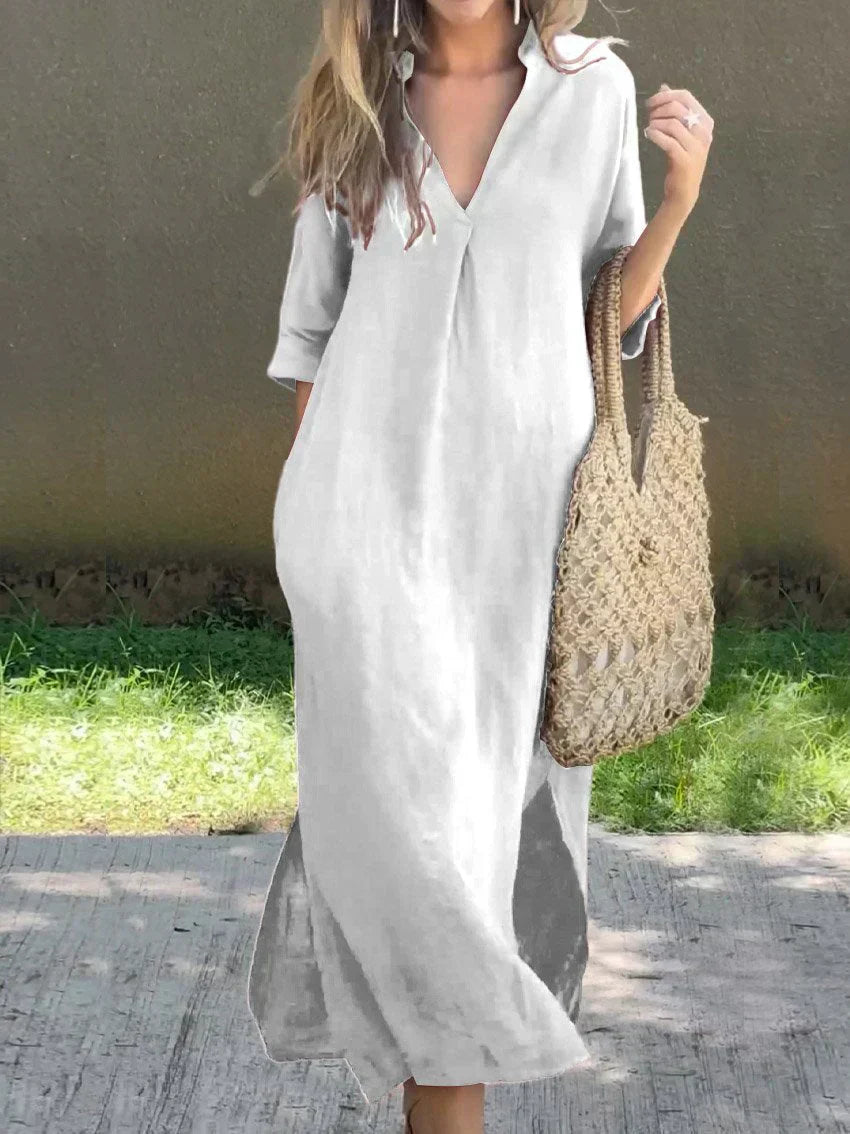 Alexa Chic V Neck Summer Maxi Dress