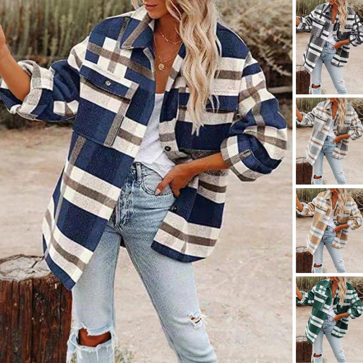 Tin | Women's Classic Checkered Coat