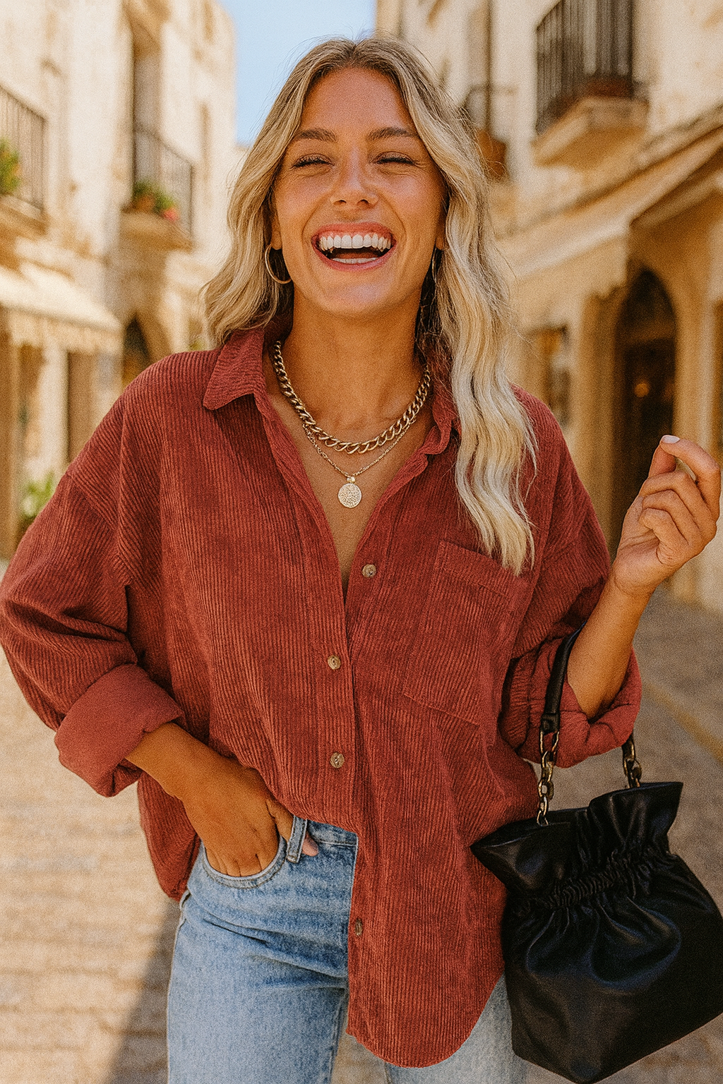 Isla Oversized Autumn Blouse