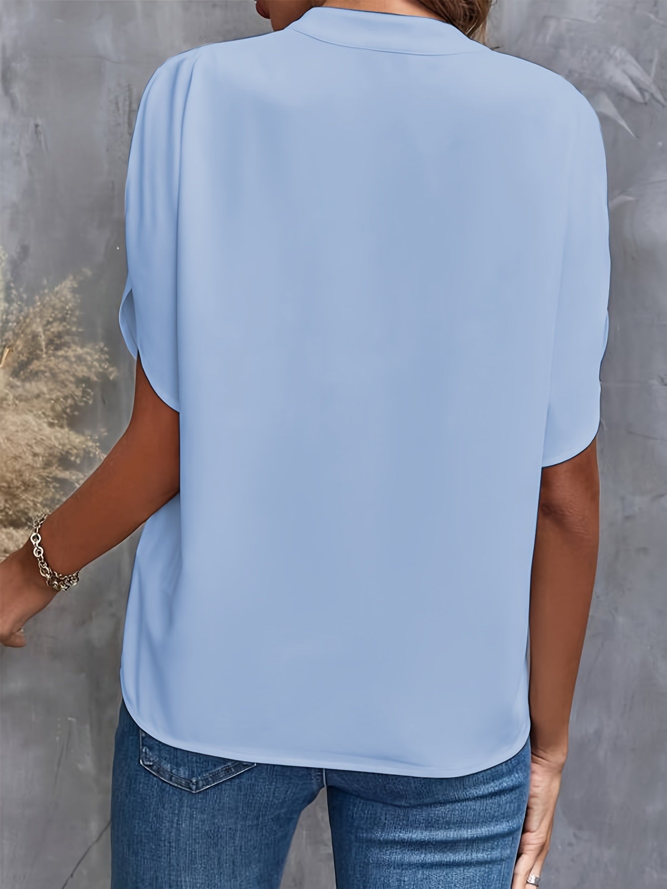 Hensley Elegant V Neck Blouse
