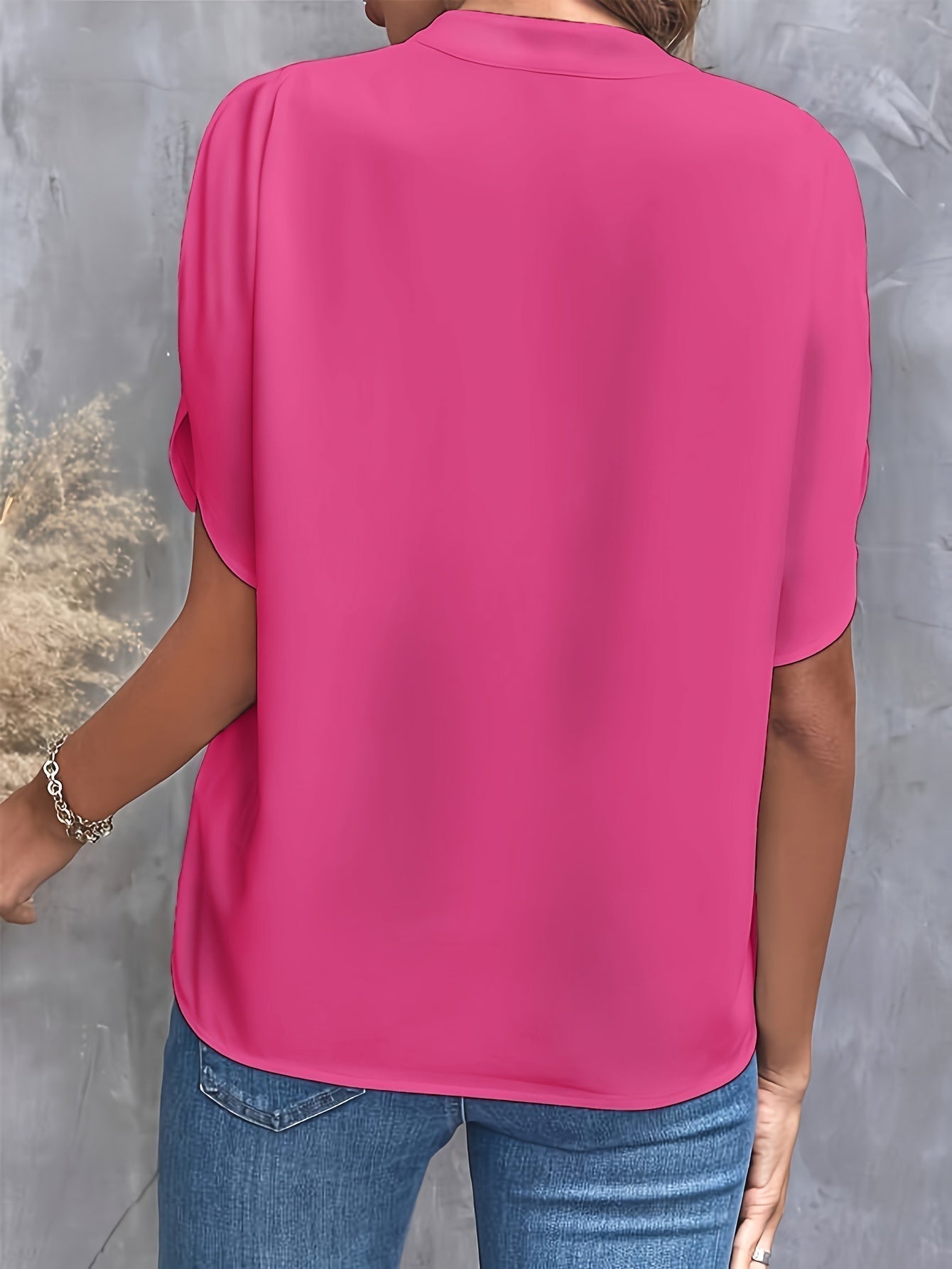 Hensley Elegant V Neck Blouse