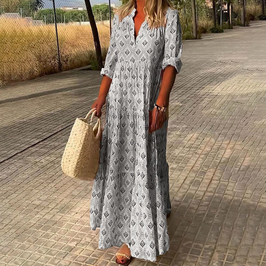 Nora Elegant Boho Maxi Dress
