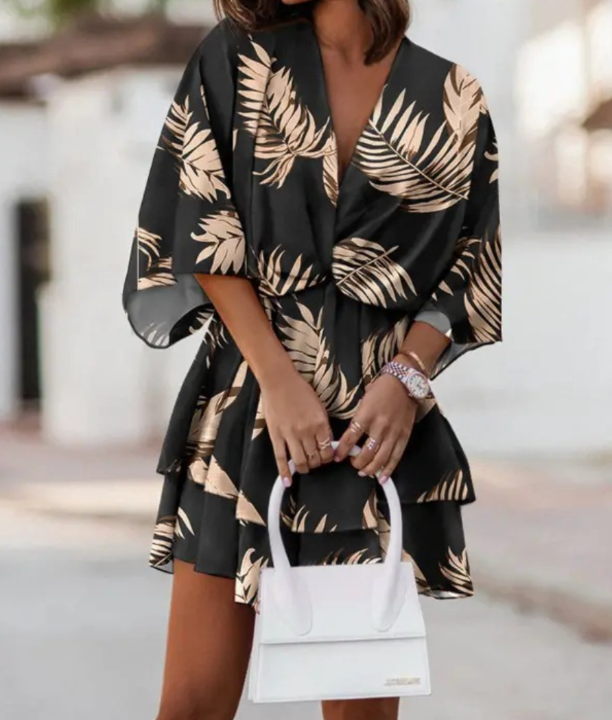 Valeria Bohemian Floral Mini Dress