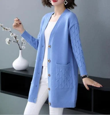 Graciel Cable Sleeve Knit Cardigan