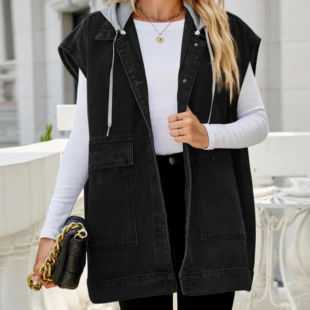 Jade Everyday Cotton Snap Vest