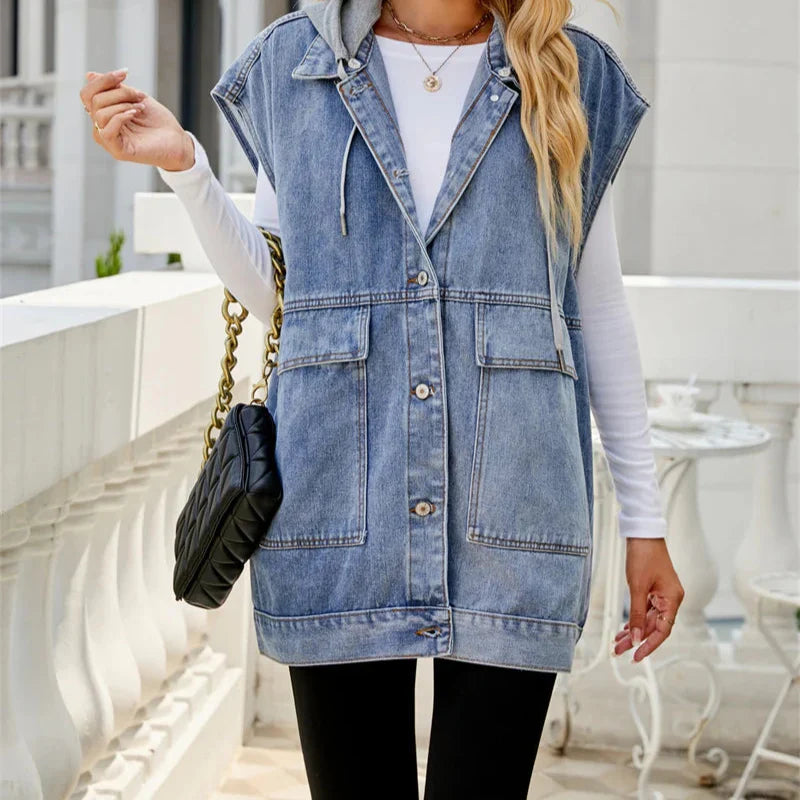 Jade Everyday Cotton Snap Vest
