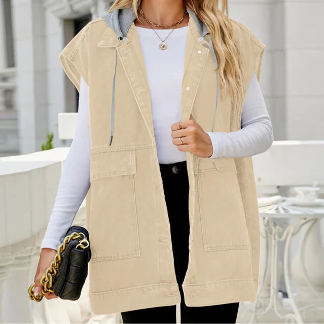Jade Everyday Cotton Snap Vest