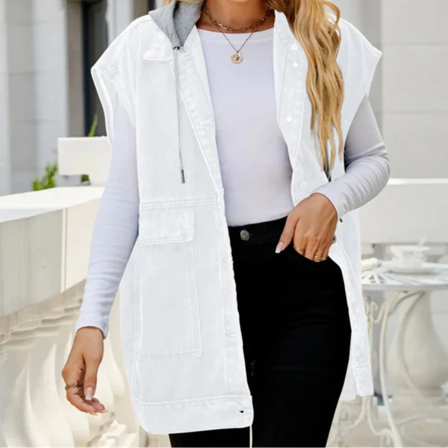 Jade Everyday Cotton Snap Vest