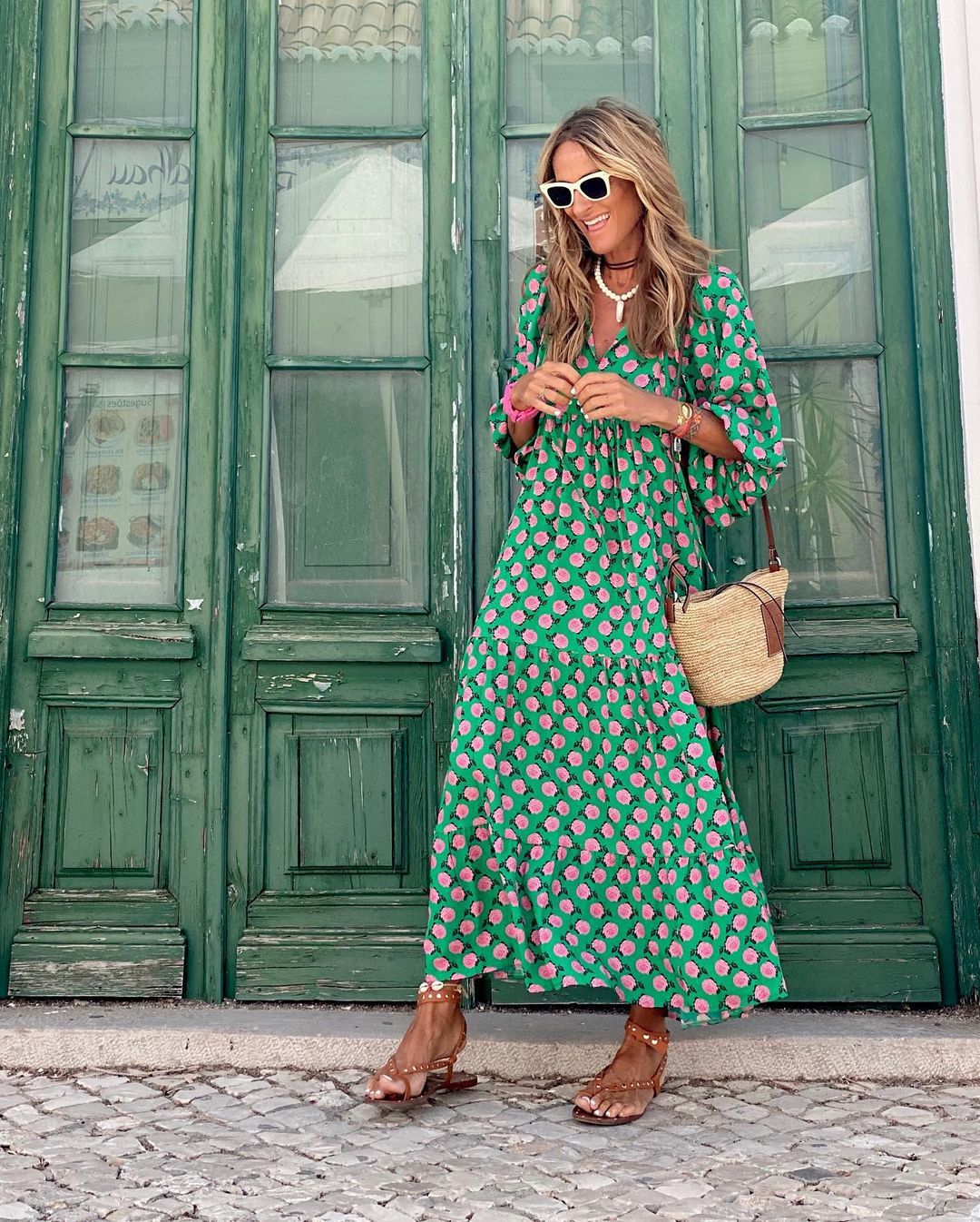 Mabel Breezy High Low Geometric Print Dress