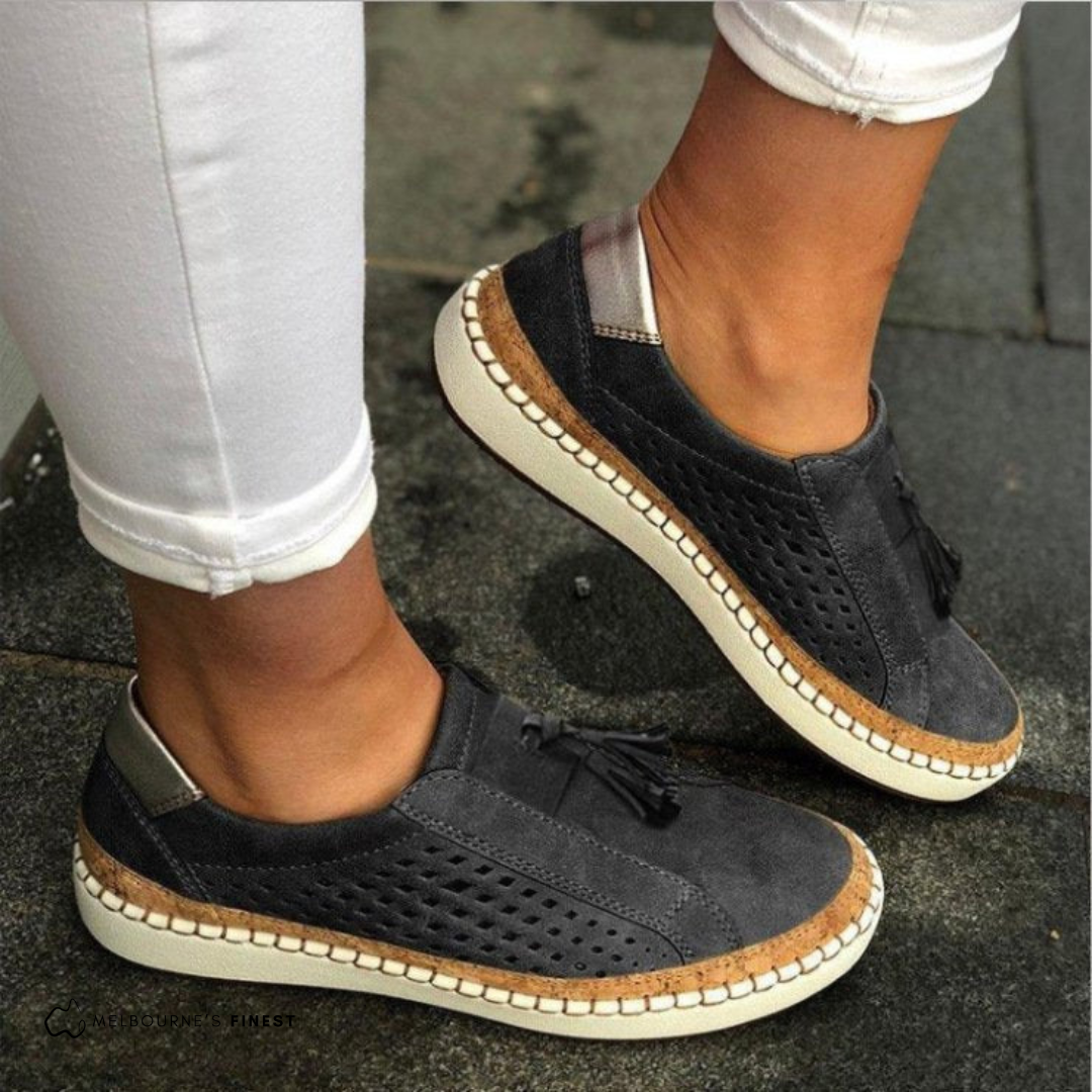 Isla Breeze Perforated Slip On Shoes – Women’s fashion piece