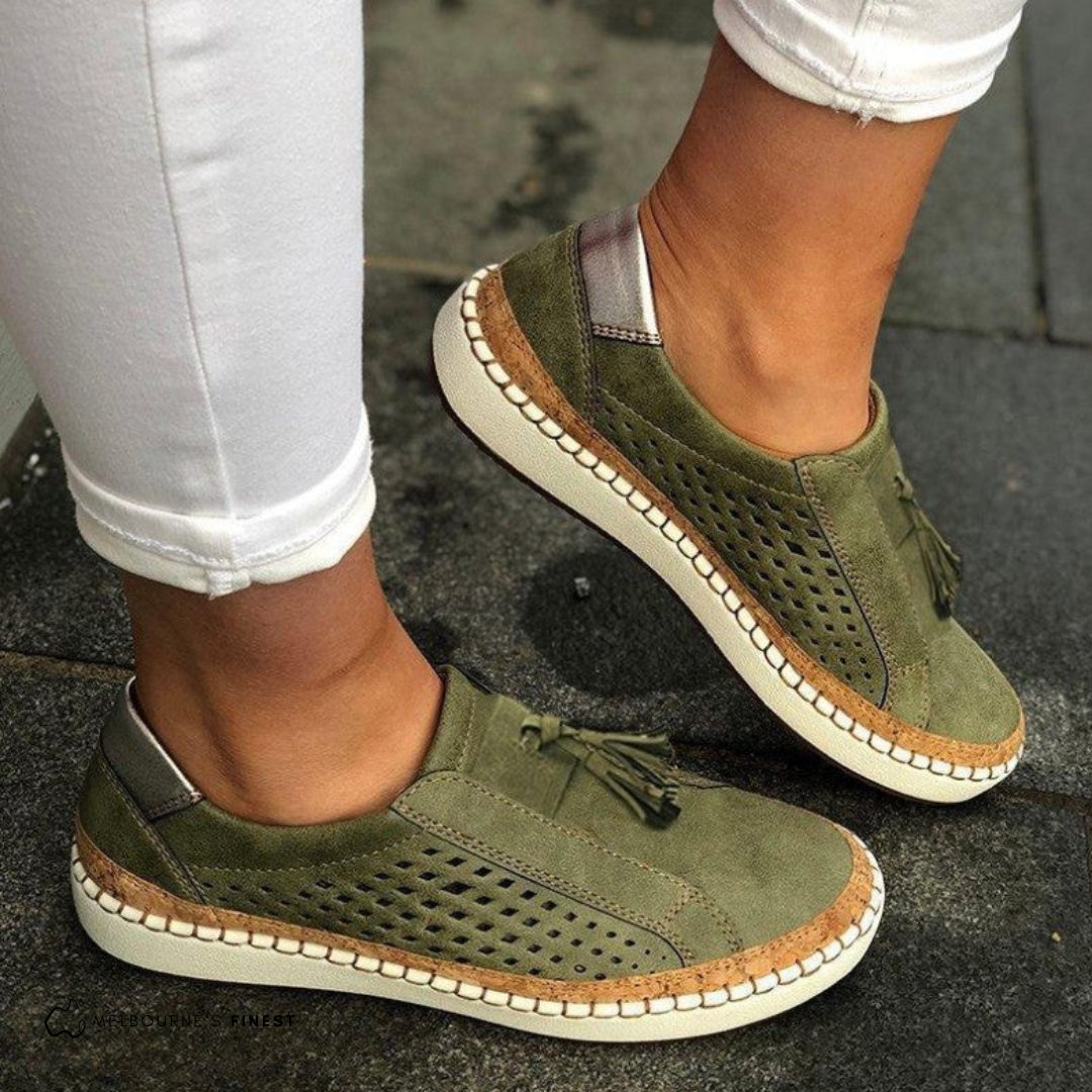 Isla Breeze Perforated Slip On Shoes – Women’s fashion piece